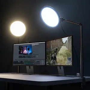 Weilisi 10.2" Desk Ring Light with Stand for Video Call, Ring Light for Desk with Clamp, 360° Rotate & Flexible Height Desk Light, Adjust Arm Desk Lamp for Home Office, Podcast, Gaming, Recording#BestgiftforChristmas