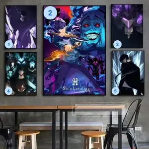 Unframed Solo Leveling Epic Anime Canvas Poster | High-Quality Webtoon Wall Art Print for Gaming Room Decor & Otaku Gift