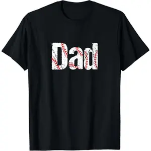 Baseball Dad Gifts Parent of Player Father's Day Birthday T-Shirt,Made in USA