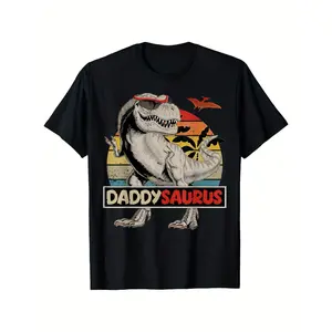 A Humorous T-Shirt Featuring a Tyrannosaurus Rex Design, Ideal for Men. This Casual Round-Neck, Short-Sleeve Shirt Makes a Great Father'S Day Present. It'S Machine Washable, Comfortable, And Has a Vintage Look