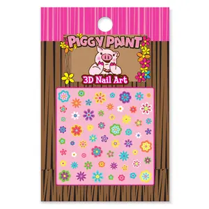 Piggy Paint 3D Flower Nail Art Stickers for Kids Creative Fun Manicure