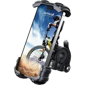 Bike Phone Holder, Motorcycle Mount - Motorcycle Phone Holder, Handlebar Cell Phone Clamp, Scooter Phone Clip Gifts for iPhone 17 Air Pro Max, 16 15 Plus, S20, 4.7 to 6.8" Smartphones