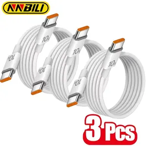 120W 10A Fast-Charging Cable, PD Dual USB Type-C Quick-Charging Cable, Wired Fast Charge Data Cord for iPhone 15/16, Huawei Phones, Mobile Smartphone and Cellphone, Type-C Charger Accessory