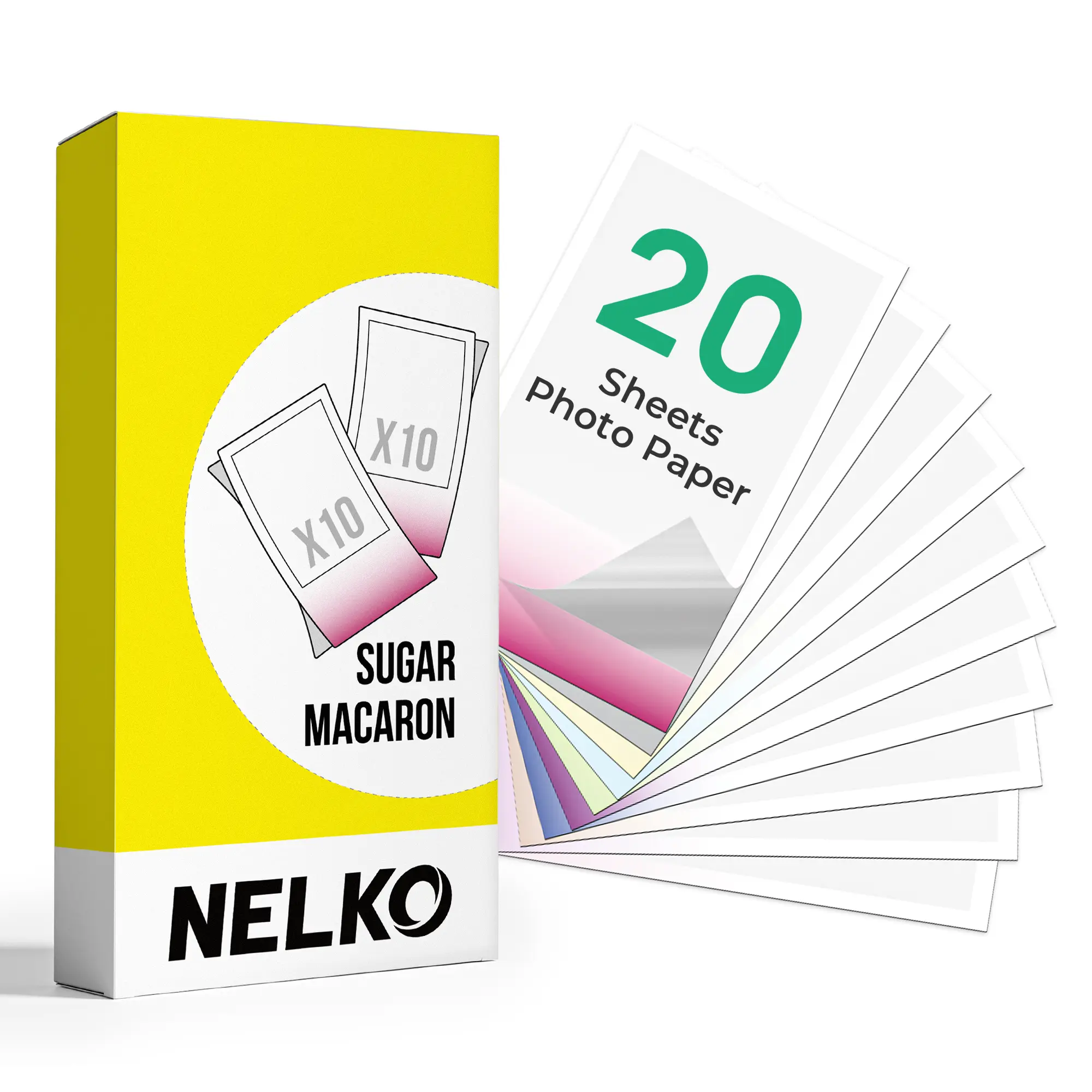 Stick Paper 20 Sheets-Macaron color