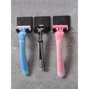 1pc/2pcs/3pcs No Drill Razor Holder Wall Mount Power Cord Plug Hook Hanger For Clothes & Bags