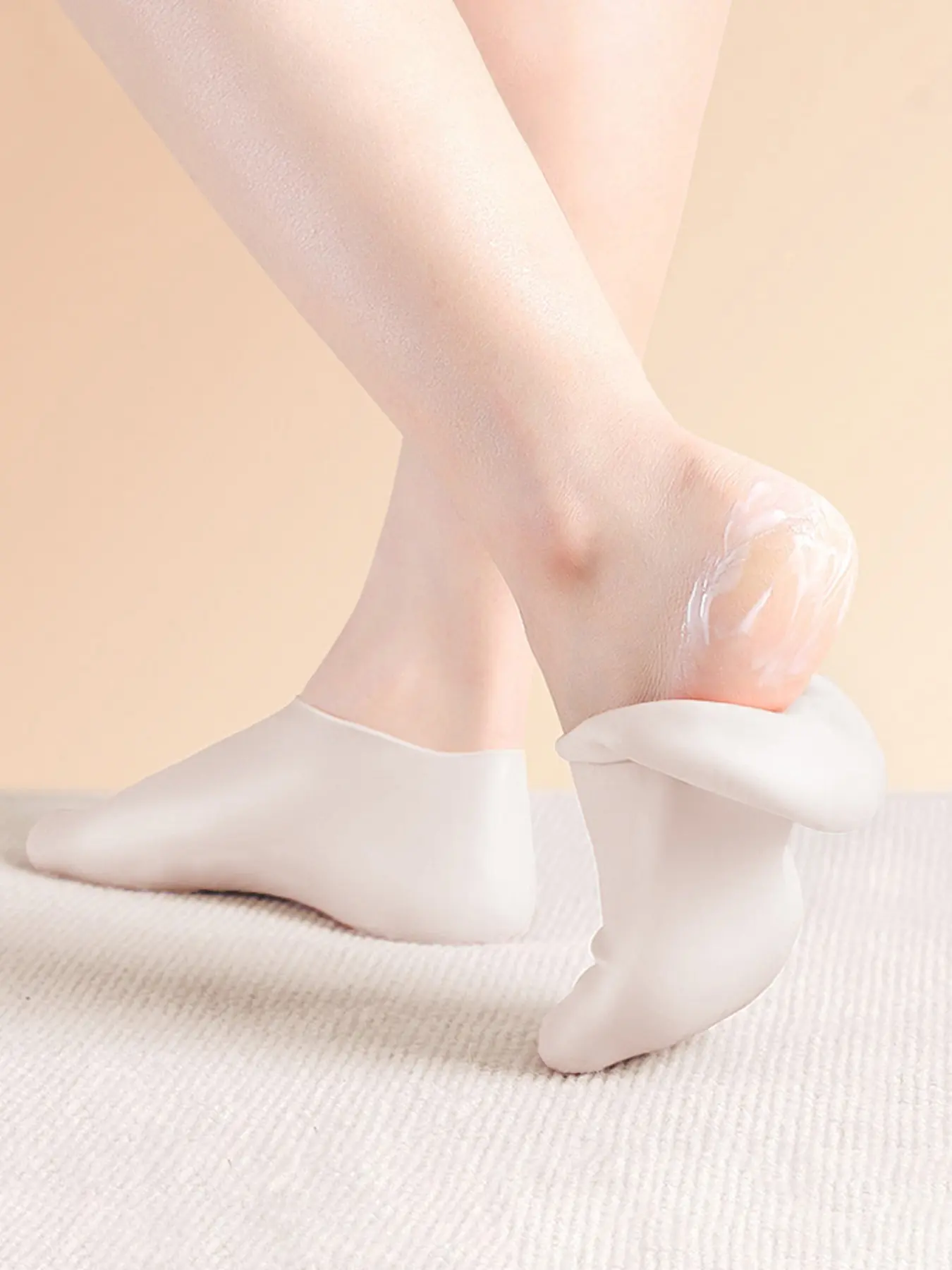 Silicone Moisturizing Socks, Reusable Aloe Vera Socks, Overnight Spa Socks, Anti-Slip Gel High Heel Socks, Foot Care for Dry Skin