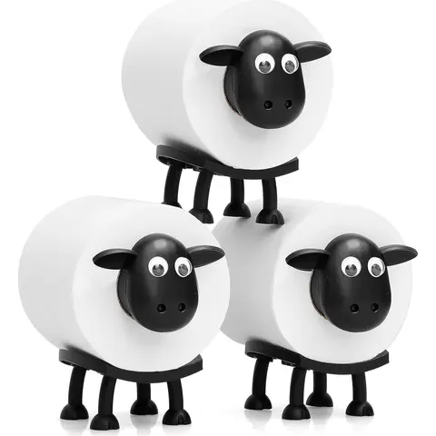 3Pcs Interesting Sheep Tissue Holder, Household Necessities in 2026, 3D Printed Toilet Roll Holder kitchen towel holder