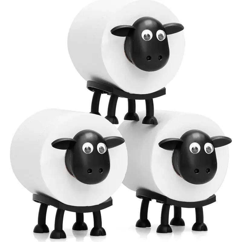 3Pcs Interesting Sheep Tissue Holder, Household Necessities in 2026, 3D Printed Toilet Roll Holder kitchen towel holder