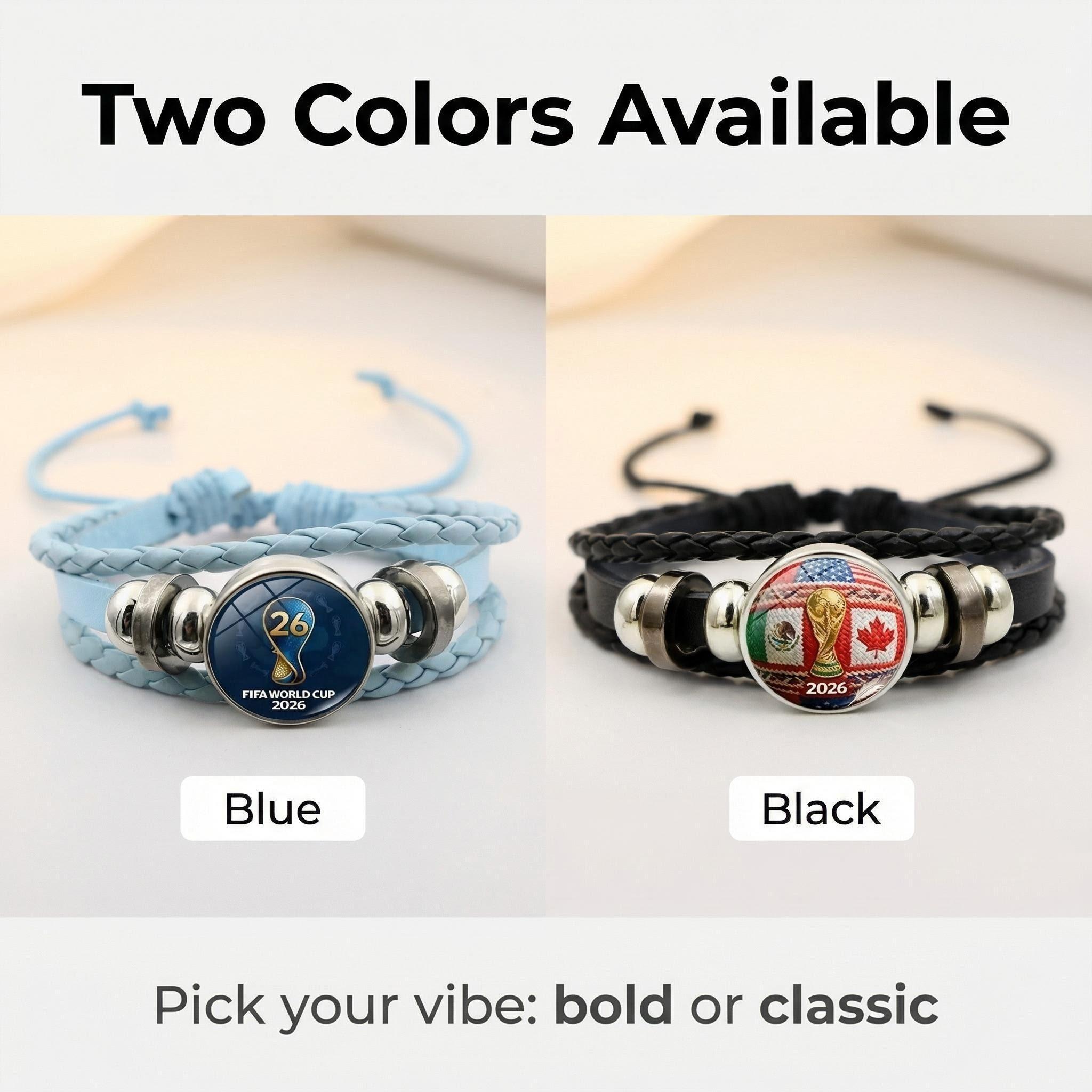 2026 World Cup Bracelet Adjustable Soccer Wristband Unisex Fan Gift PU Leather Braided Band Soft Durable Comfortable for All Day Wear 2026 World Cup Bracelet Adjustable Soccer Wristband Unisex Fan Gift PU Leather Braided Band Soft Durable Comfortable for All Day Wear