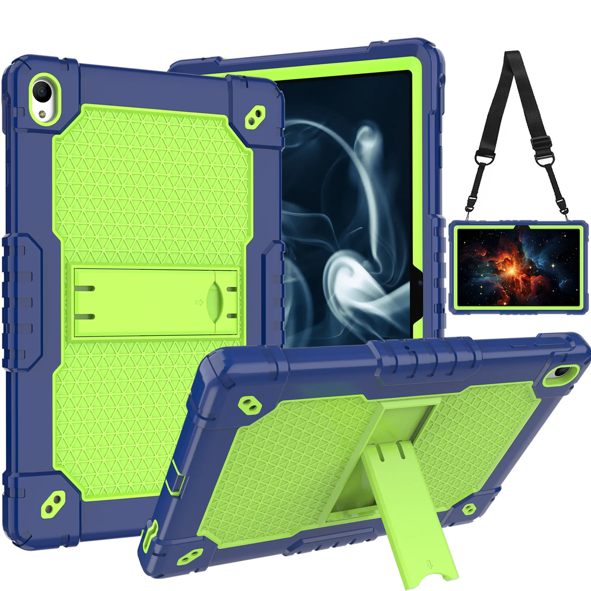 Shockproof Protective Case for Onn 12.1 (2024) Tablet with Hand Strap, Kickstand & Shoulder Strap