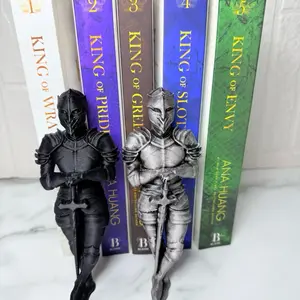 Waiting knight bookshelf decoration