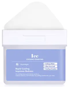 DERMAL Ice Cooling Toner Pad - Korean Soothing & Hydrating Toner Pads with Aloe Vera - After Suncare, Sunburn Relief, Redness Relief - Vegan Square Pads - High Capacity, 120 Pads