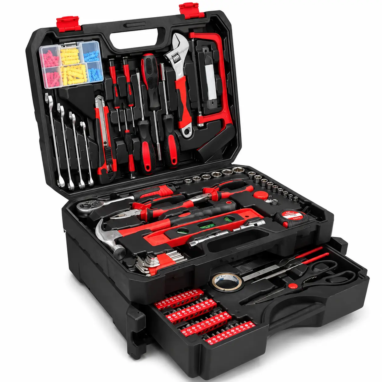 325PCS Manual Tool Kit - Screwdriver Set with Bits & Storage Case, Complete Hand Tool Set for Home Repair, DIY Projects and Maintenance
