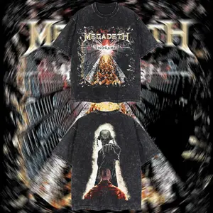AUDIO WAVE RECORD - Megadeth Endgame Heavy Metal Graphic T‑Shirt, Rock Music Graphic Hoodie, Rock band tee, Mexico style menswear