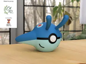Mantyke Ball - 1st Print - High-Quality PLA, 3D Printed Pokeball Figure, Decor