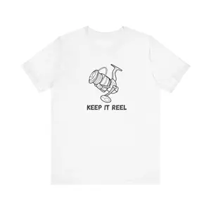 Keep it Reel Unisex Short Sleeve Tee, fishing shirt, shirt for fishing, fisherman shirt, gift for Dad, Men's fishing shirt