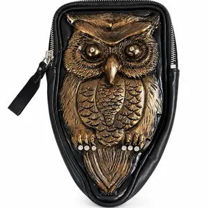 Women's Sculpted Shoulder Bag - Night Owl Gold Edition, Luggage & Bags, Women's Fashion Backpacks, SKU:3088