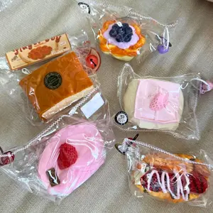 Cute Realistic Cake Series Taba Squishy - ADHD Fidget Toy DIY Keychain