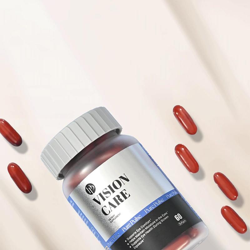 Pure Pulse Vision Care Eye Support Dietary Supplement for US Customers - 60 Count Bottle