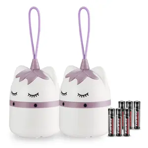 #Summervibes WORKPRO 2-Pack Kids Camping Lanterns with RGB Lights, Battery Powered with Lanyard, Fun Night Light Gifts for Kids - Unicorn Design