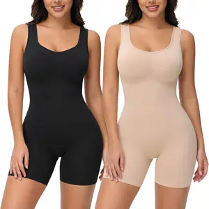 Women's Shapewear Bodysuit with Tummy Control & Butt Lifter, Open-Bust Mid-Thigh Design in Soft Polyamide for Casual or Wedding Wear, Shapewear Bodysuits