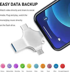 LASATE USB Flash Drive for iPhone iPad Android PC Memory Stick Storage for Photos Videos Backup Plug and Play Photo Storage Flash Drive