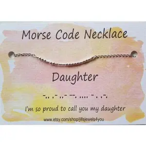 Morse Code Necklace- Daughter