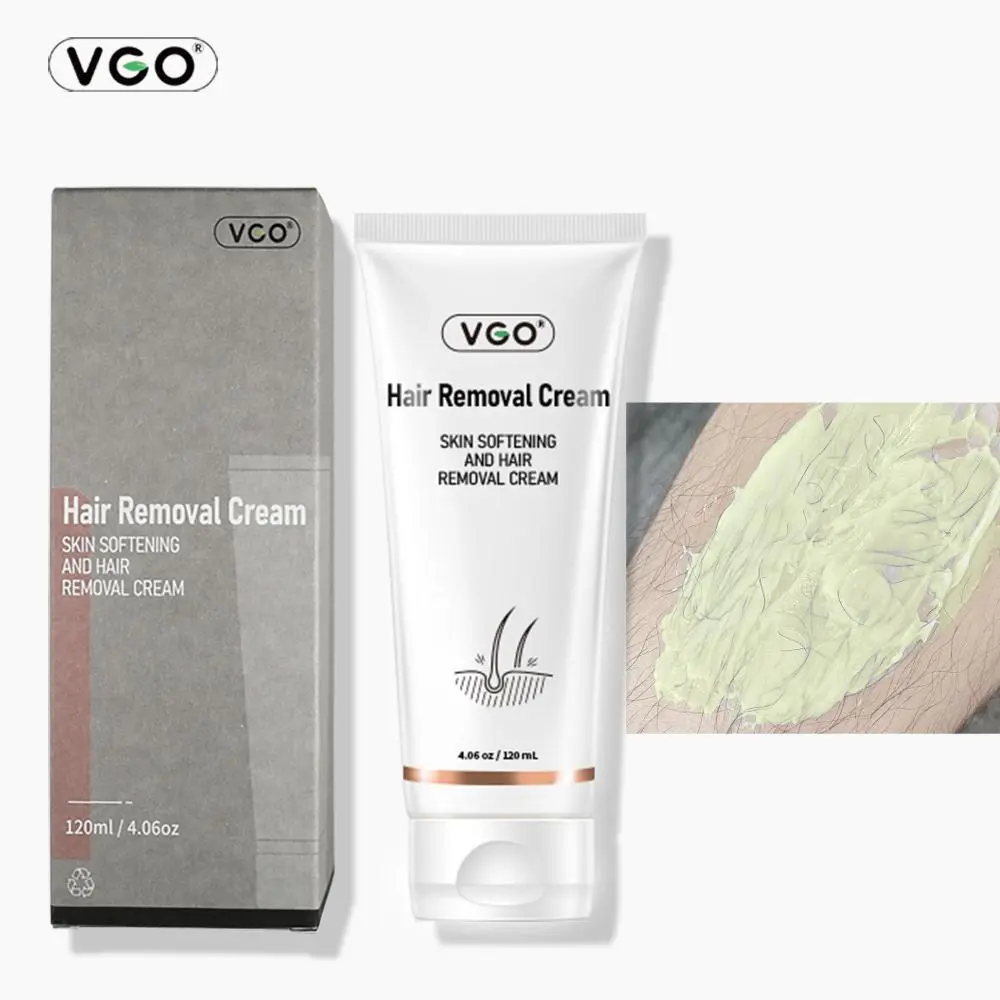 VGO Hair Removal Lotion Cream for Women & Men， 120ml / 4.0oz Body Care  All Skin Types Wax Plant Wipe Comfort Cosmetic hair removal cream