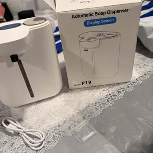 Automatic Foaming Soap Dispenser Touchless USB Rechargeable Electric Wall Mounted 4 Levels Adjustable Foam Pump for Bathroom Kitchen Dish Soap Leak Proof White Perfect Gift for Home