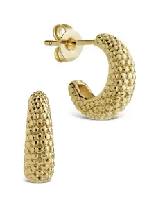 Twisted Ribbed Hoop Earrings