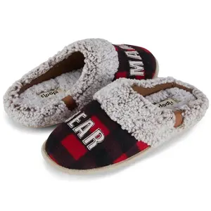 Floopi Family Set Plaid Ladies "MAMA BEAR" Clog  Slipper