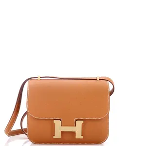 Pre-owned HERMÈS Leather Shoulder Bags Hermes Constance NM Bag Epsom 18 by Rebag