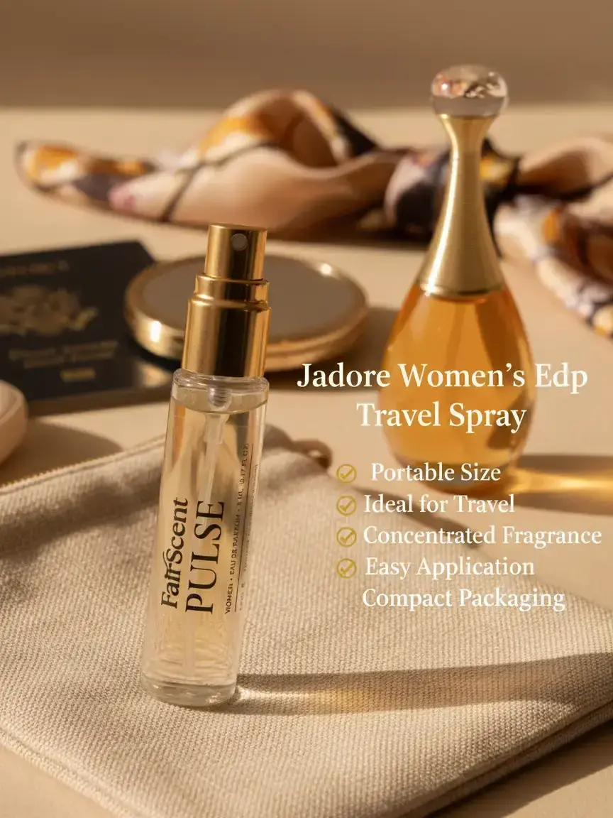 Women's Warm Floral Eau de Parfum Travel Spray - Citrus Scent Fragrance, Pear Jasmine Musk Notes, Hand-Filled 5 mL Decant Sample, Single Item, Citrus Scent Women's Fragrance, Everyday Fragrance, Deep Floral Perfume