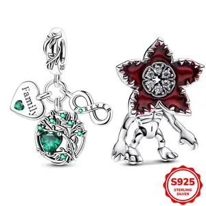 Top Selling 925 Sterling Silver A Five-Star Flower Dragon That Can Move Its Limbs Beads Fit Bracelet Necklace DIY Jewelry Making