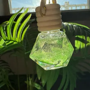 Bamboo Oil Diffuser For Office or Small Space Air Freshener Reed Diffuser Natural Oil Diffuser Fragrance Hanging Fragrance Non Toxic Fragrance with Glitter Tropical Rain Diffuser