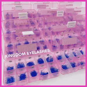6D Blue Handmade Lashes - Mixed Lengths