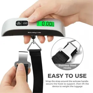 【TikTokShopBlackFriday】High-Precision Portable Handheld Kitchen Scale Multi-UnitConversion Backlit LCD Display Maximum Capacity: 50 kg /110 lbs ldeal for Travel and Home Kitchen Use