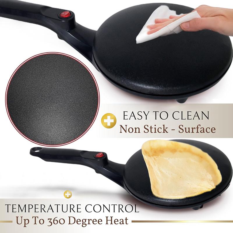 Electric crepe machine Breakfast pizza machine Pancakes Baking plate Cake non-stick frying pan Pancakes, bacon, tortillas Convenient and fast