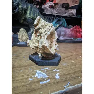 Tube worm fossil with calcite geode inclusion