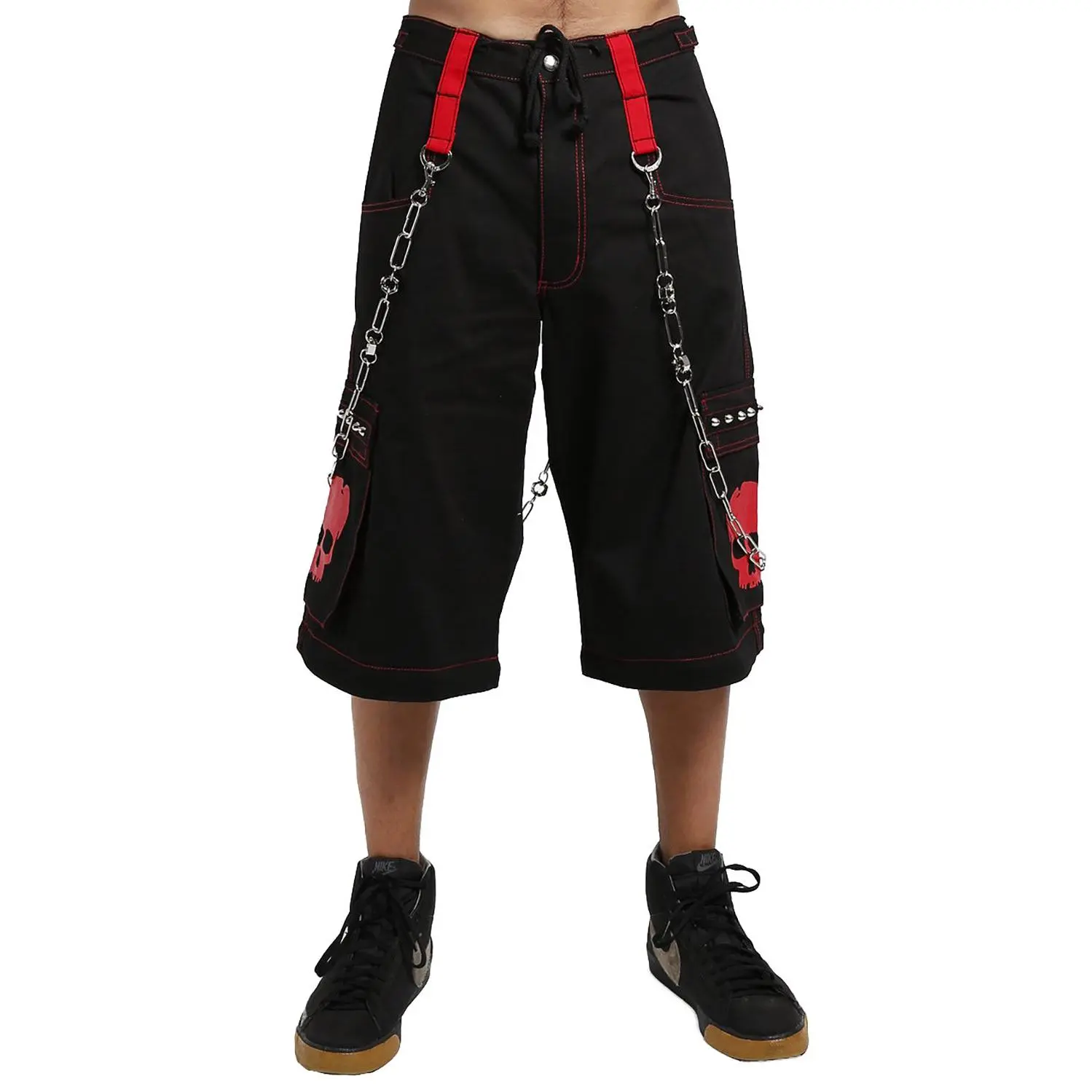 Tripp NYC Skull Bondage Pants [BLACK/RED] - TikTok Shop