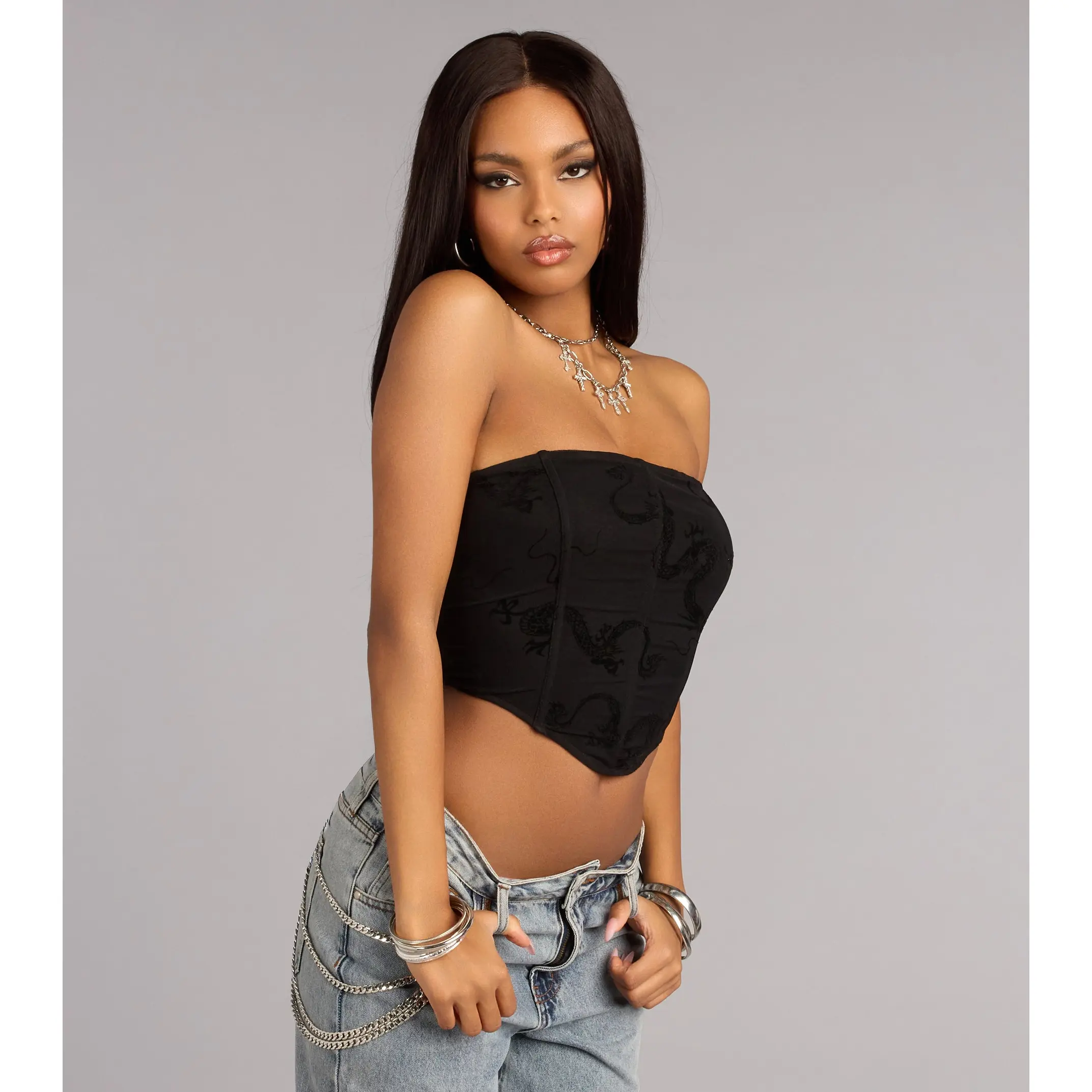 bustier crop top - TikTok Shop