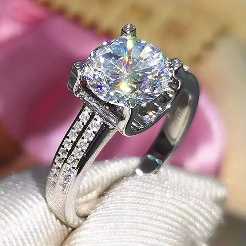 Women's Elegant Square Cut CZ Ring, Brilliant Wedding or Promise Band, Timeless Fashion Jewelry for Anniversaries, Artificial Zircon Rings, Cut Zirconia Ring