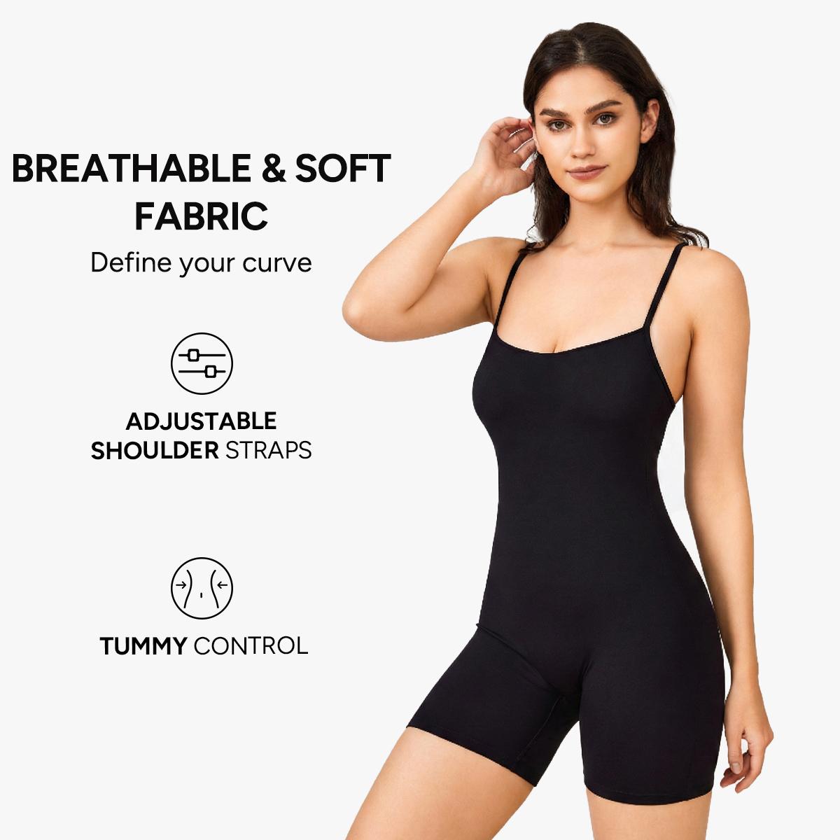 Nebility Women's Bodysuit Shapewear Full Body Stretchy Compression Jumpsuit High Elasticity Body Shaping Fashionable Womenswear