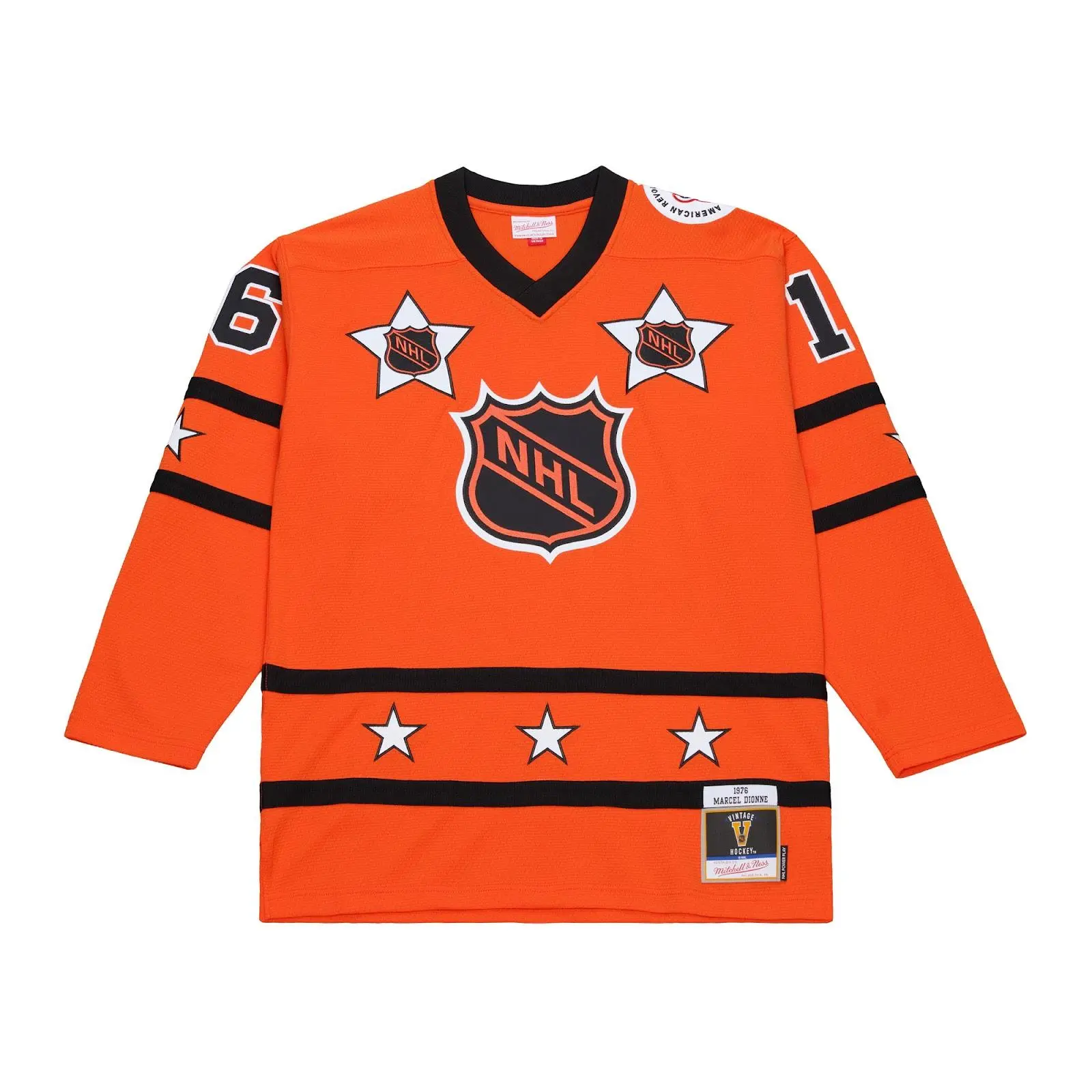 Marcel Dionne 1976 NHL All-Star Game Orange Power Play Jersey Throwback Hockey Fan Gear Mitchell & Ness