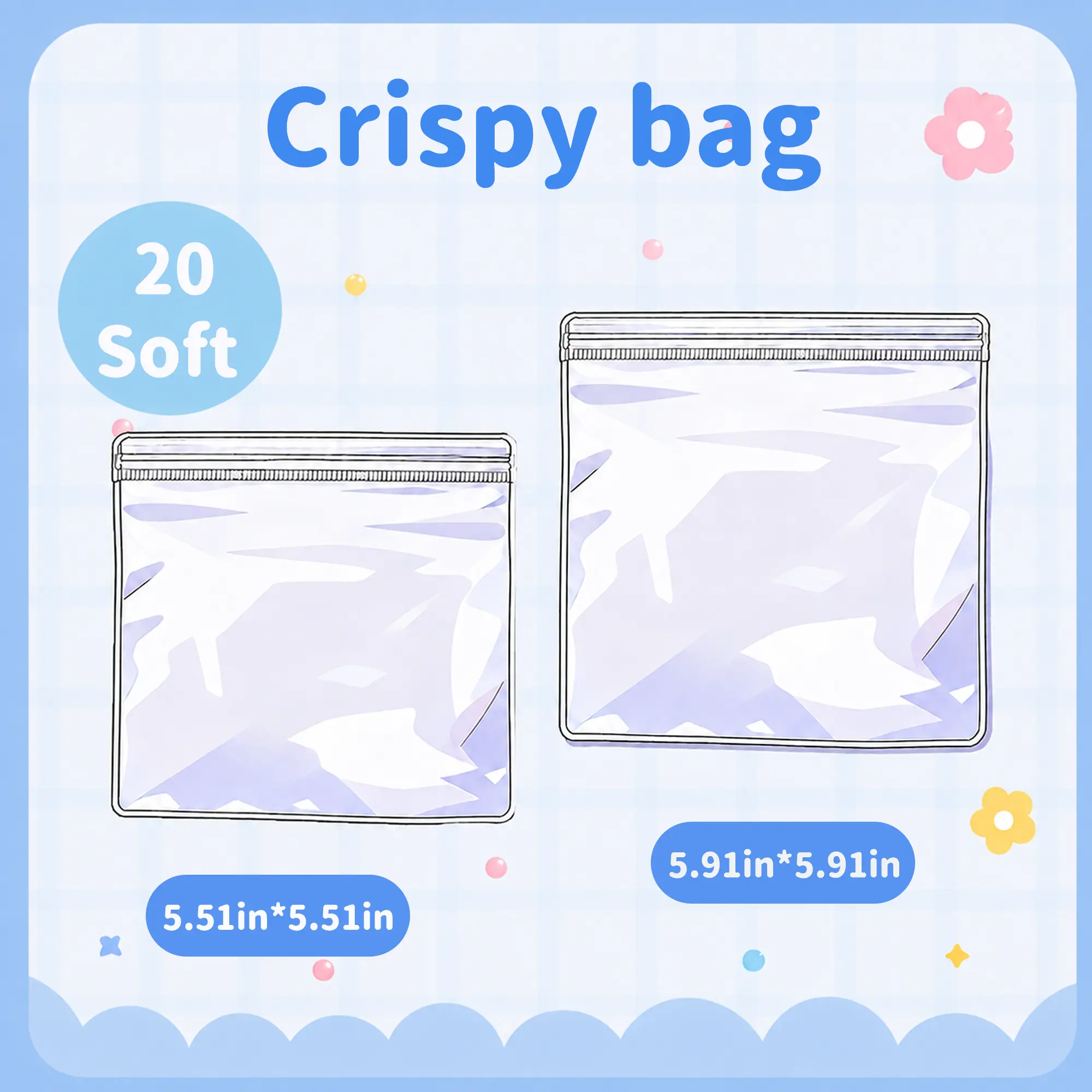 Wenqing Strong crispy Bags 14x14, 15x15, 20 pieces