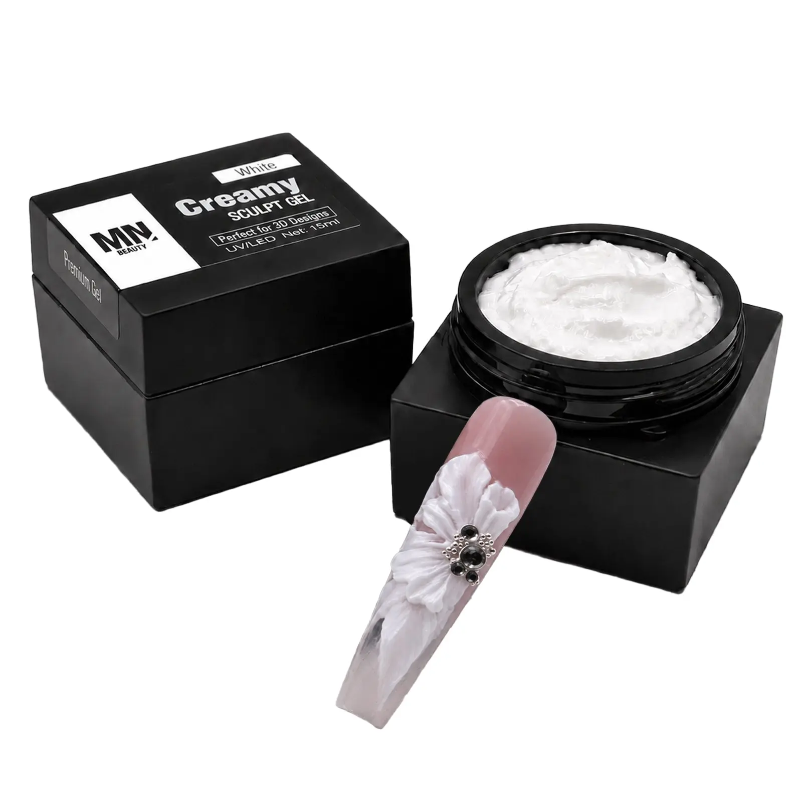 Creamy Sculpt Gel | UV/LED Gel for 3D Nail Art & Sculpted Flowers, Thick Creamy Texture, Acrylic Alternative, Inspired by Vietnamese Hoa Gel