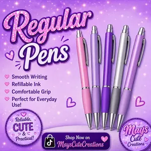 Regular Office Writing Pens, Basic Ballpoint Pens for Daily Office & School Use