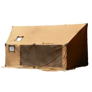 Dandelion Shell Hammock Hot Tent with Stove Jack and Double-Sided mesh Windows - Spacious, Versatile Wall Tent with Snow Skirt -Waterproof & Windproof, Ideal for Camping, Backpacking, Hiking, Hunting