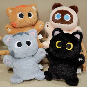 Cute Cartoon Cat Plush Hand Puppet Toy, Soft Stuffed Animal, Multi-Color Cats, Soft Non-Fuzzy, Parent-Child Interaction, Perfect Gift