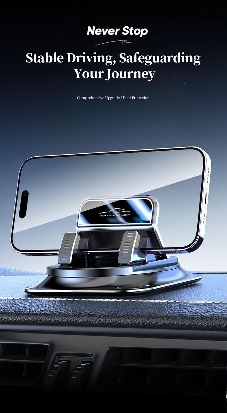 360° Rotation Car Phone Holder, Suction Cup Dashboard Windshield Mount, Horizontal & Vertical Screen Adjustment, Anti-Slip Universal Phone Holder for iPhone Android BackToSchool